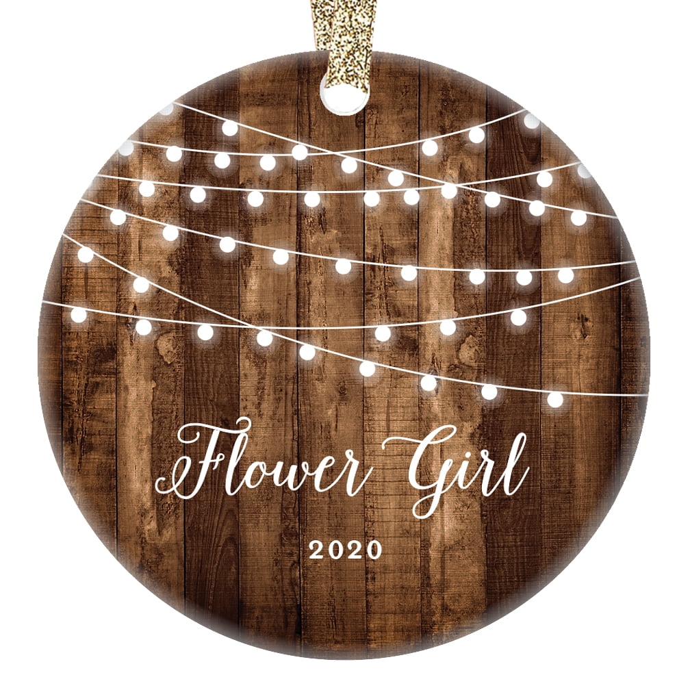 flower girl christmas ornament