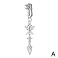 thumbnail image 2 of Butterfly Belly Ring, Dangle Belly Ring in Pink, Stainless Steel, 2 of 8