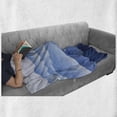 thumbnail image 6 of Mountain Soft Flannel Fleece Blanket, Nature Theme a Panoramic Silhouette of the Mountains in the Morning Illustration Print, Cozy Plush for Indoor and Outdoor Use, 70" x 90", Blue, by Ambesonne, 6 of 6