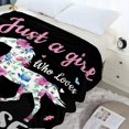 thumbnail image 3 of Horse Blanket Girl Loves Horses Soft Blankets and Throws Flannel Cozy Lightweight Quilt Gift Perfect for Bed Sofa Couch-50 x40 Small for Kids, 3 of 6