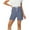 Navy, variant on Sakmal High Waisted Women's Shorts Wide Leg Drawstring Beach Vacation Striped Black Ladies Shorts with Pockets