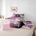thumbnail image 2 of Black Bedding Full Size Women, American African Comforter Sets with Sheets, Pink Reversible, 2 of 5