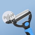 thumbnail image 6 of Pet Grooming Rake - Double-Sided Deshedding Dematting Tool, Undercoat Rake for Dogs & Cats, Dog Grooming Brush & Deshedder Comb for Long Hair, Reduces Shedding (1Pcs) Sky Blue, 6 of 7