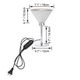 thumbnail image 2 of FSLiving Table lamp with Plug-in Dimmer & Timer Cord, E26 Socket Dimmable Bedside Reading Light Simple Upward Silver Desk Lamp for Living Room, Console, End Table, 2 Sets, 2 of 7
