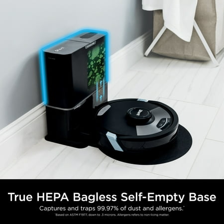 Shark - Matrix Plus 2in1 Robot Vacuum & Mop with Sonic Mopping, Matrix Clean, Home Mapping, HEPA Bagless Self Empty, WiFi - Black