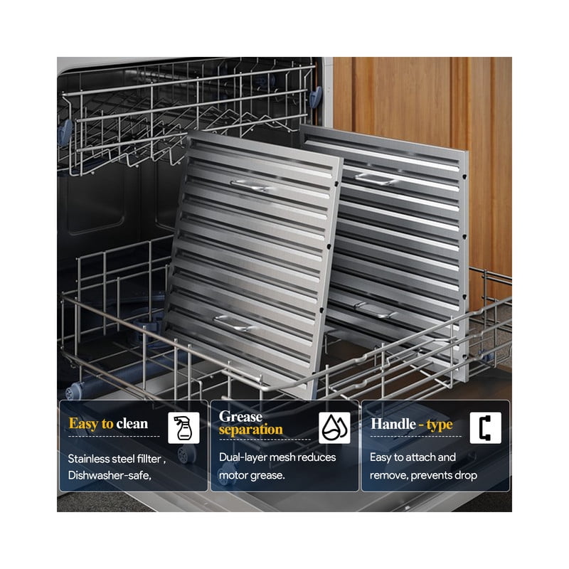 VIKIO 30 Inch Under Cabinet Range Hood 900 CFM Stainless Steel Kitchen Vent Hood with Gesture Control, LED Lights, Dishwasher Safe Baffle Filters