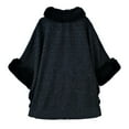 thumbnail image 3 of Women's Plus Size Fashion Cape Shawl, Loose Temperament Jacket, Dark Gray, 3 of 3