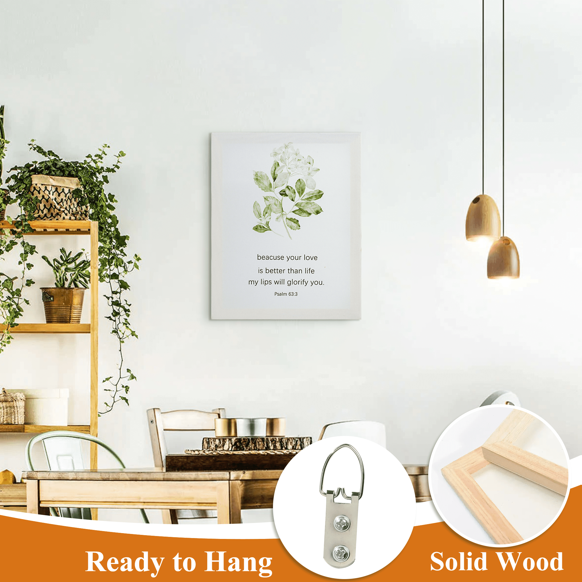 10"x8" Set of 3 Canvas Wall Art Modern Home Decorations Print Painting -Bible