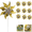 02# Yellow, variant on 10 Pack Reflective Yellow Pinwheels, Extra Sparkly Pin Wheel for Garden Decor, Bird Repellent Devices Deterrent to Scare Birds Away from Yard Patio Farm Yellow