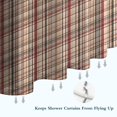 thumbnail image 6 of Beige Brown and Red Checkered Pattern Shower Curtain 36"x72" ,Bathroom Decorative Shower Curtains Set with 12 Hooks,Modern Waterproof Washable Shower Curtain, 6 of 6