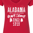 thumbnail image 4 of Inktastic Alabama Awesome Since 1819 Women's V-Neck T-Shirt, 4 of 5