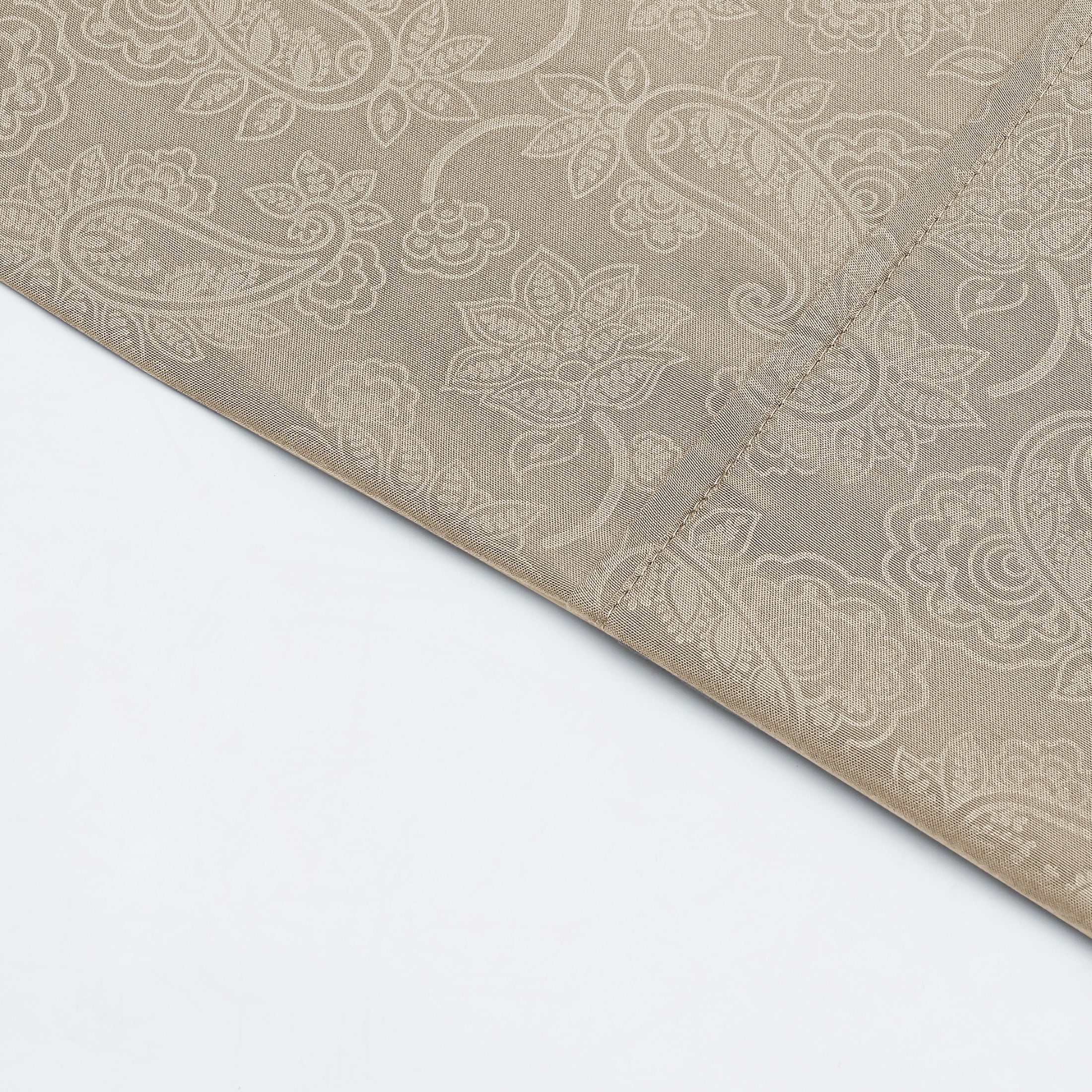 Mainstays Super Soft Brushed Microfiber Pillowcase Set, Washed Tan Paisley, King, 2 Piece