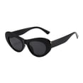 thumbnail image 1 of Lunettes à Moins de 10 $ Noires Femmes en Gelée Couleur Lunettes de Soleil Rétro Simples Ovales, 1 of 5