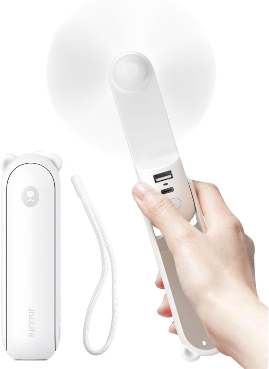 JISULIFE Portable Handheld Fan Ultra2, 9000mAh Max 25 Hrs, 5 IN 1