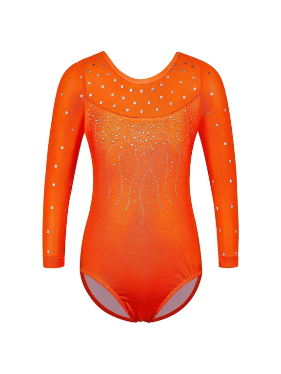 Girls Long Sleeve Gymnastics Leotards Toddler Ballet Dance Clothes Kids Dancewear