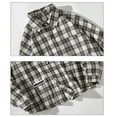 thumbnail image 5 of Plus Size Long Sleeve Shirts for Men Lapel Plaid Printed Button Blouse Winter Casual Loose Jackets, 5 of 5