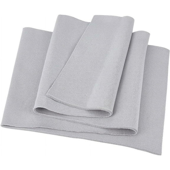 Light Grey Ribbing Knit Fabric 39.3x7.87 inch Collar NeckBands Trim Material for Waistband Neckband Cuffs Jacket Extension Sewing 1.4mm Thick