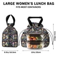 thumbnail image 5 of Day Of the Dead Halloween Pattern Drawstring Lunch Bag Women - Drawstring Lunch Bag Insulated for Work Office - Stain-Resistant Large Lunchbags for Women with Multi-Pockets, 5 of 6