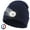 Navy Blue, variant on Beanie with Light, Unisex USB-C Rechargeable Headlamp Beanie Flashlight Beanie Hat for Men Women 5 LED Super Brightness Black