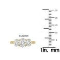 thumbnail image 4 of SZUL Women's 3/4 CTW Three Stone Oval Shape Lab Grown Diamond Ring in 14K Yellow Gold, 4 of 5