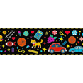 thumbnail image 4 of Colorful Fun Themed Banner with Icons of Food Cats Cars and More Party Background Backdrop for Birthday Celebrations Kids Parties Photo Shoots Festival Decorations Decorative Supplies, 4 of 8