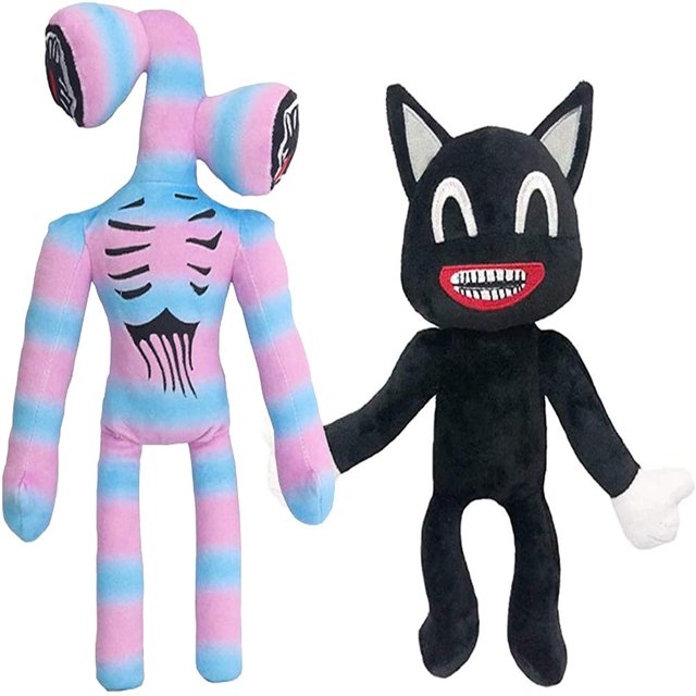 Poprore Siren Head Peluches Perro de Dibujos Animados Gato de Dibujos Animados Juguetes de Peluche para niños y niñas Regalo de Fiesta en casa Regalo de cumpleaños (Multicolor)