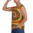 thumbnail image 3 of Gaeub Colorful Swirl Men's Sleeveless Muscle Shirts Workout Tank Tops, Odor Protection and Comfortable - X-Large, 3 of 8