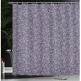 thumbnail image 4 of Ambesonne Sugar Skull Shower Curtain, Retro Skulls Flowers, 69"Wx84"L, Dark Indigo Purpleblue, 4 of 5