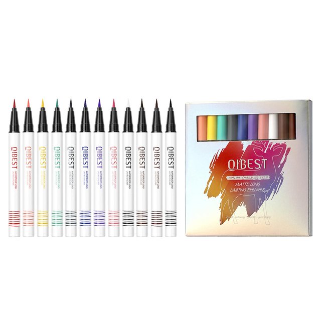 10 inches Black Delineador de ojos líquido delineador de ojos duradero pigmento de lápiz herramientas de maquillaje de ojos impermeables