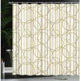 thumbnail image 3 of Ambesonne Chain Shower Curtain, Digital Circle Pattern Print, 69"Wx84"L, Earth Yellow Pastel Brown, 3 of 4