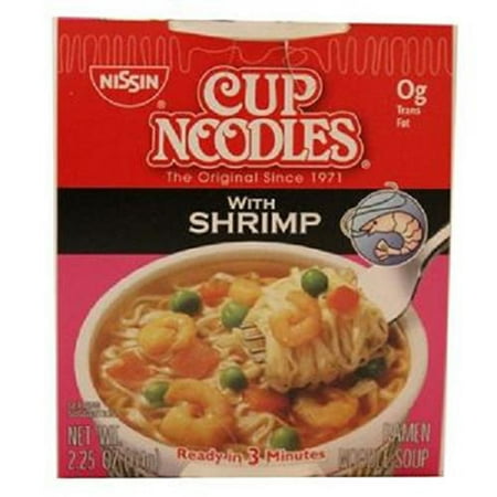 Shrimp Ramen Noodles - Nissin Cup O'Noodles Ramen Noodle Soup with Shrimp, 2.25-Ounce (Pack of 12)