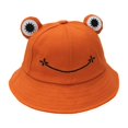 thumbnail image 1 of Lindo sombrero plegable de cubo de rana, sombrero de cubo de algodón al aire libre, sombrero para el sol, 1 of 5