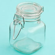 FashionCraft Small 3 Oz Airtight Glass Jars with Lids and Leak Proof Rubber Gasket, Hinged Lid, Ideal for Wedding Favors, Shower Favors, Baby Foods, Arts and Crafts, Herbs, Spice Jars (24 Pack)