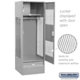thumbnail image 4 of 24" Wide Vented Gear Metal Locker - 6 Feet High - 24 Inches Deep - Gray - Unassembled, 4 of 4