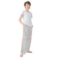 thumbnail image 3 of FORMRS Boys Pajama Pants with Pockets Size 13-14Y Kids Lounge Sleep Bottoms, Wavy Striped, 3 of 8