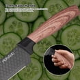 thumbnail image 3 of MDHAND Brown 7-Piece Kitchen Knife Set, Black Handle German Stainless Steel Knives with Non-Stick Coating, Ergonomic Non-Slip Grip, Ultra Sharp, Dishwasher Safe, 3 of 8
