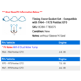 thumbnail image 2 of Timing Cover Gasket Set - Compatible with 1964 - 1973 Pontiac GTO 1965 1966 1967 1968 1969 1970 1971 1972, 2 of 2