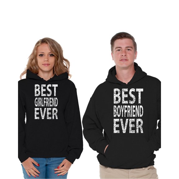 Awkward Styles Girlfriend Boyfriend Matching Couple Hoodies Best Girlfriend Ever Sweatshirt Best Boyfriend Ever Sweater Valentine's Day Cute Matching Couple Sweaters Boyfriend Hoodie Girlfriend Hoodie