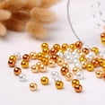 thumbnail image 3 of 1Bag 8mm Caramel Mix Pearlized Glass Pearl Beads Mixed Color Hole: 1mm, 3 of 4