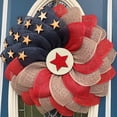 thumbnail image 6 of Huge Memorial Day savings kladzum Independence Day Wreath Patriot Wreath American Flag Red White Blue Star Decoration Wreath Door Hanging 4Th of July Garland Party Supplies on Clearance, 6 of 6