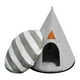thumbnail image 5 of Nido de fieltro para gatos, casa cueva, tienda semicerrada, estera, nido cálido, suministros para mascotas, forma triangular, casa plegable para, 5 of 9