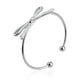 thumbnail image 5 of Elegante brazalete de cobre de amor con lazo y brazalete para mujeres, niñas, novia Plata, 5 of 8