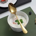thumbnail image 6 of ReaNea  Gold Dinner Spoons 6 Pieces Stainless Steel Table Dessert Spoons Sliverware Set, 6 of 7