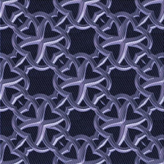Ahgly Company Machine Washable Indoor Square Transitional Periwinkle Purple Area Rugs, 6' Square