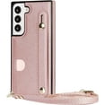 thumbnail image 5 of Case for Samsung Galaxy S21 FE (Not S21) with Card Slot Holder, Removable Adjustable Shoulder Strap Lanyard Crossbody Neck Purse Phone Case for Samsung Galaxy S21 FE KB Rose, 5 of 18