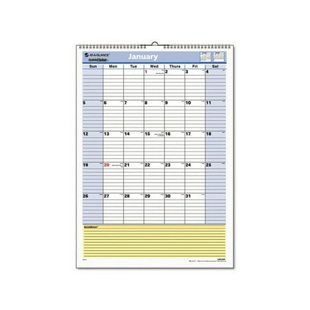 At-A-Glance 2015 QuickNotes Recycled Wall Calendar (12 x 17)