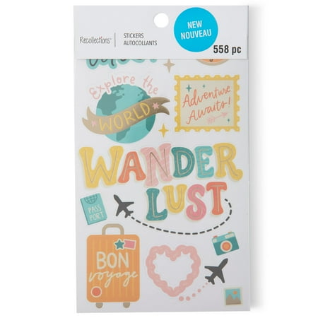 UPC: 0195158504293 | Wanderlust Stickers by Recollections™