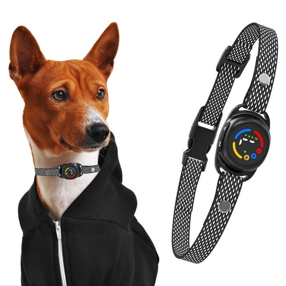 Jewyow No Shock Bark Collar for Small Dogs - Rechargeable Smart Anti-Barking Collar with 7 Adjustable Sensitivity, Beep & Vibration Modes, Waterproof for 8-120 lbs Dogs (Black)