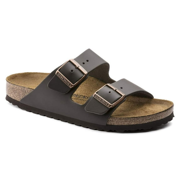 Birkenstock Unisex Arizona Soft Footbed Dark Brown Leather Sandal 38 R EU