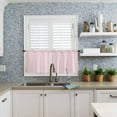 thumbnail image 6 of Kitchen Curtains and Valances Set, Pink Buffalo Plaid Rod Pocket Window Valance 18 Inch Window Curtain Panels for Living Room Bedroom Laundry, 27.5x24in, 3 Pieces, 6 of 6